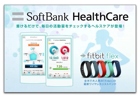 【iPhone】ワイヤレスリストバンドで日々の活動量を記録「SoftBank HealthCare」が7月18日提供開始予定