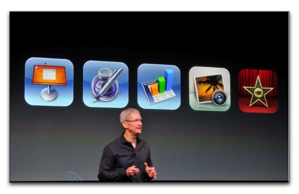 【iPhone 5c/5s】AppleからのプレゼントiWorkとiPhoto,iMovieは同一Apple IDであればダウンロードが可能