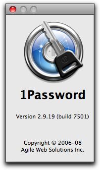 Mac 版 Safari 4 に対応「1Password 2.9.19 」