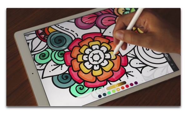 【iPad Pro】最近一大ブームの「大人の塗り絵」を「iPad Pro」 +「 Apple Pencil」で