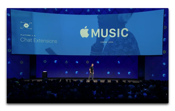 Apple MusicがFacebook Messengerに登場