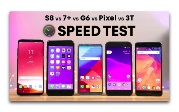 iPhone 7 Plus対Samsung Galaxy S8、LG G6、Google Pixel、OnePlus 3Tでスピードテスト