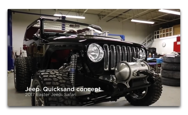 Jeep、「Jeep® Quicksand, a 2017 Easter Jeep Safari concept」のtime-lapse videoを公開