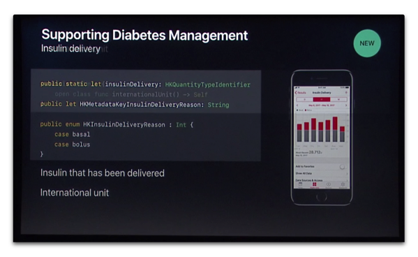 iOS 11＆watchOS 4で「糖尿病管理」「インスリン投与」「CoreBluetooth」新しい運動データなど