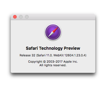 Safari Technology Preview32