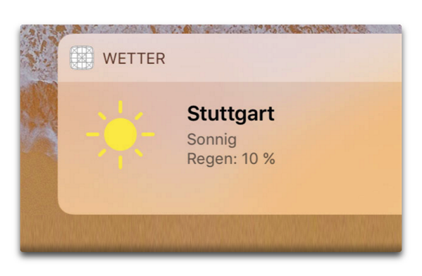 「iOS 11」では、iPadでも天気ウィジェットを提供