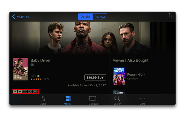 Apple、Apple TV 4Kの発売に先立ち、4K HDRのiTunesコンテンツの公開を開始