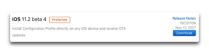 IOS 11 2 beta 4
