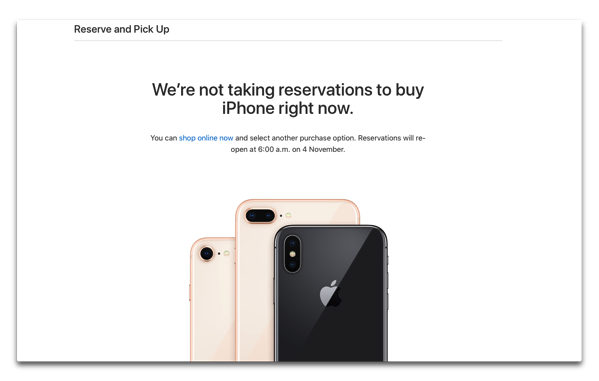 Appleは11月4日に一部の国でiPhone Xの「予約と受取システム」を開く、日本は？