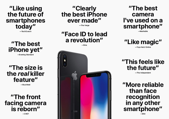 IPhone X reviews desktop