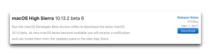 MacOS High Sierra 10 13 2 beta6 001