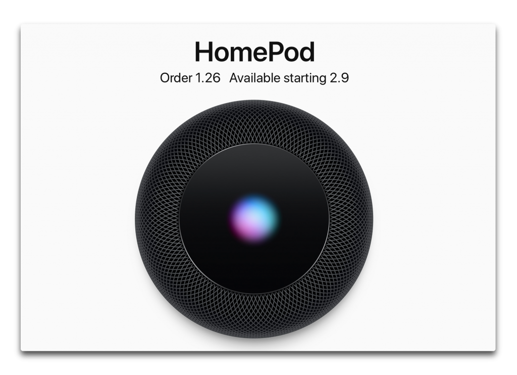 米Apple、HomePodは今週の金曜日に予約可能で、2月9日発売を発表