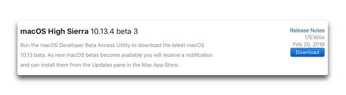 MacOS High Sierra 10 13 4 beta 3 001