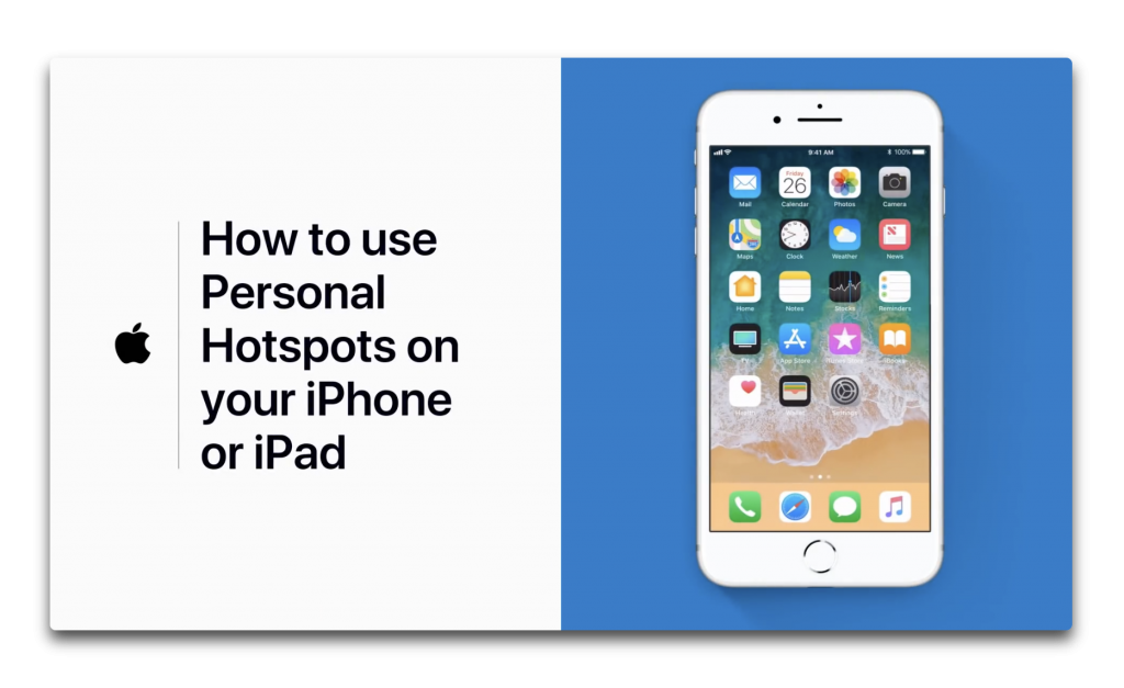 Apple Support、iPhoneまたはiPadでパーソナルホットスポットを使用する方法のビデオを公開