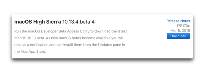 MacOS High Sierra 10 13 4 beta 4 001