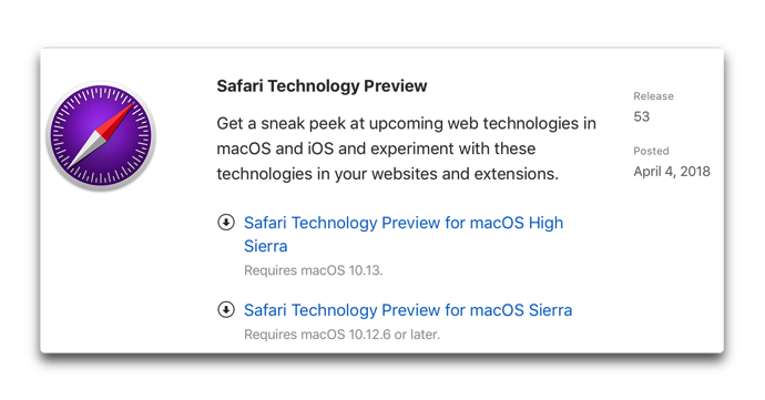 Safari Technology Preview 53 001