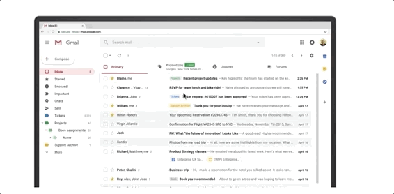 Gmail action quicker
