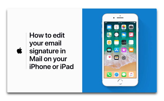Apple Support、iPhoneまたはiPadでMailの署名を編集するハウツービデオを公開