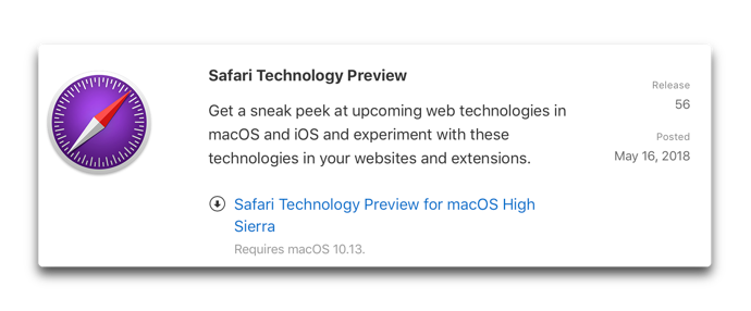 Safari Technology Preview56 z