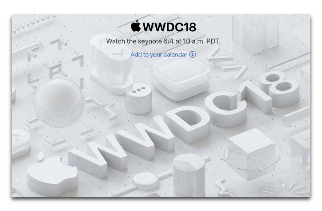 Apple、WWDC 2018の基調講演のライブストリーミングを実施