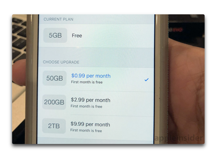 Apple、iCloudストレージ無償のユーザーに、1カ月間の無料試用を提供