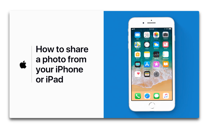 Apple Support、「iPhoneまたはiPadから写真を共有する方法」のハウツービデオを公開