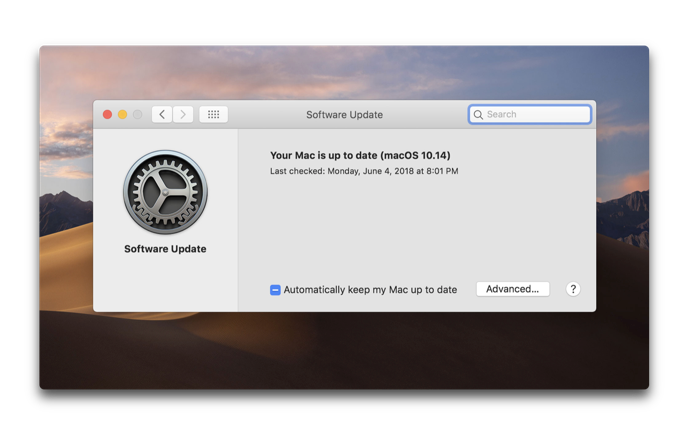 MacOS Mojave Softwea Update 003 z