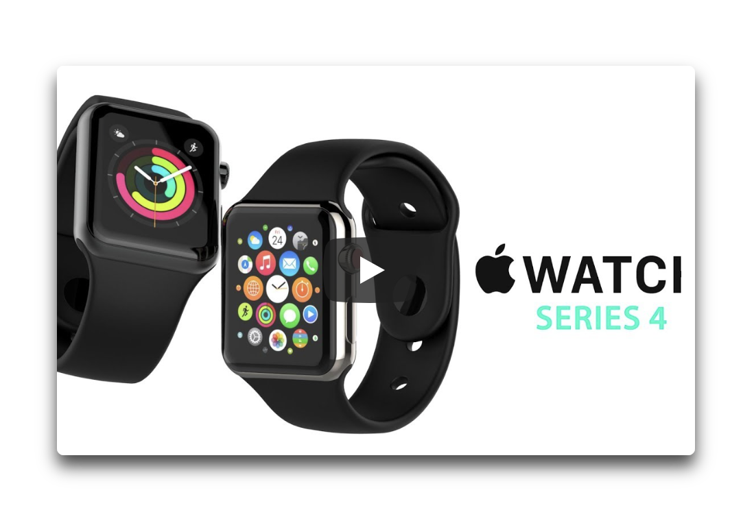リークに基づいて作成されたApple Watch Series 4のビデオ