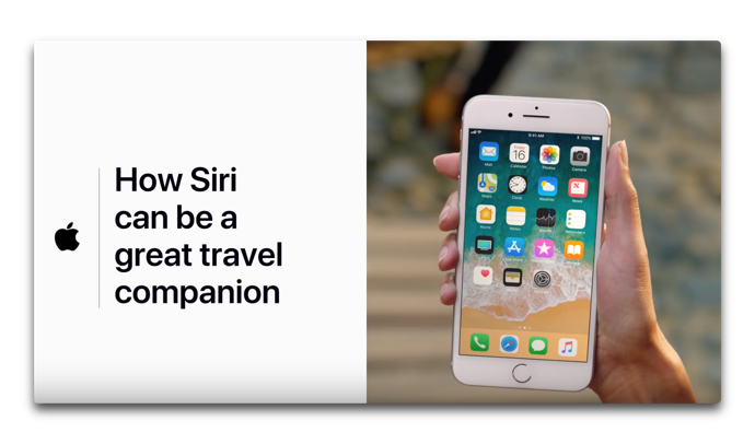 Apple Support、「Siriを使って素晴らしい旅行にするかの方法」のハウツービデオを公開