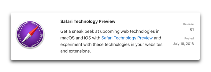 Safari Technology Preview 61 001 z
