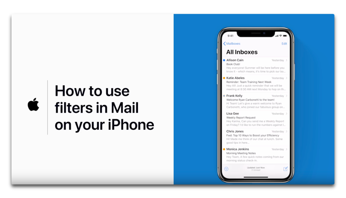 Apple Support、「iPhoneのメールでフィルターを使う方法」のハウツービデオを公開