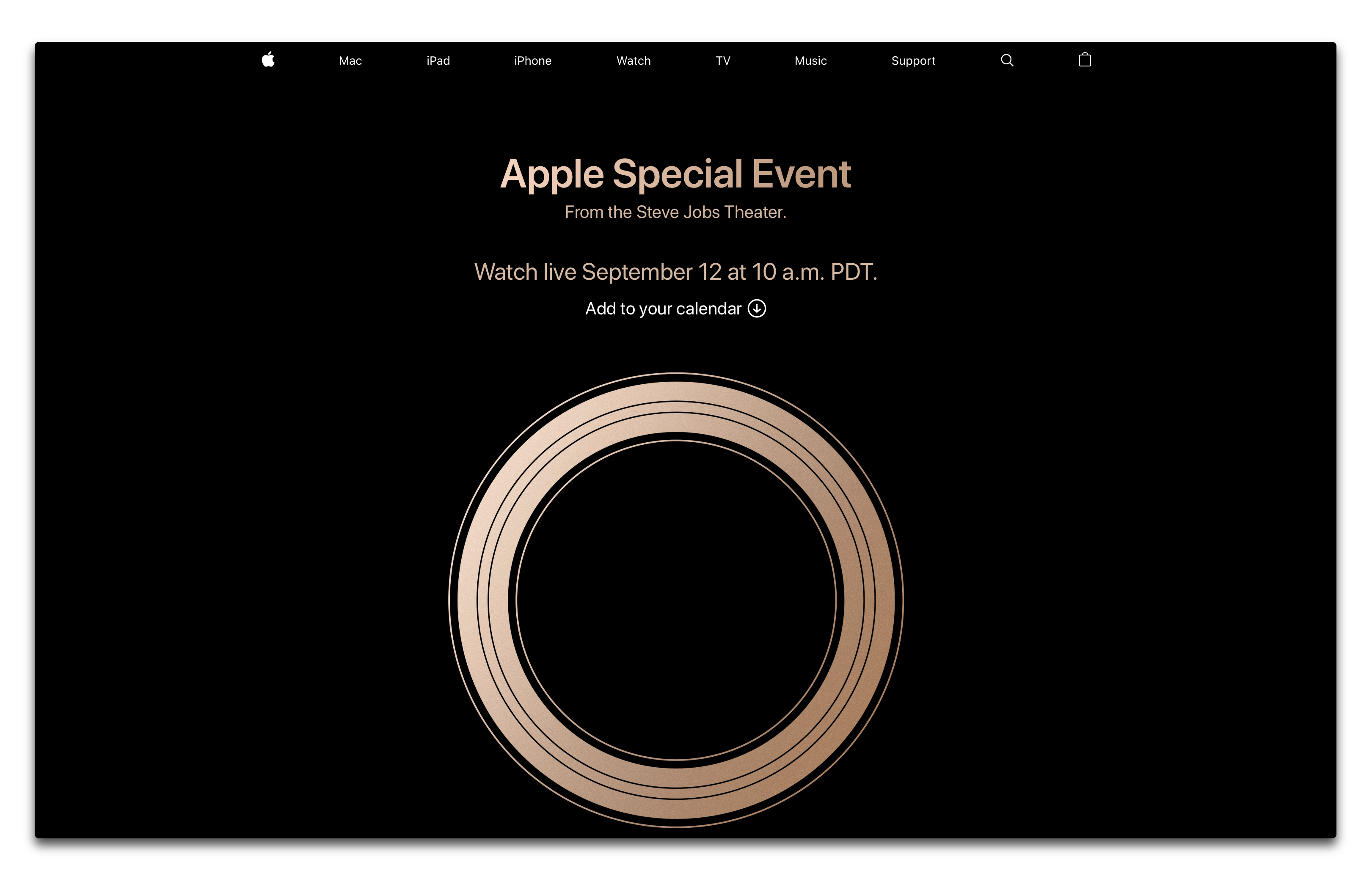 2018年9月13日（日本時間）「Apple Special Event」をリアルタイムで見るのなら、ここをチェック！
