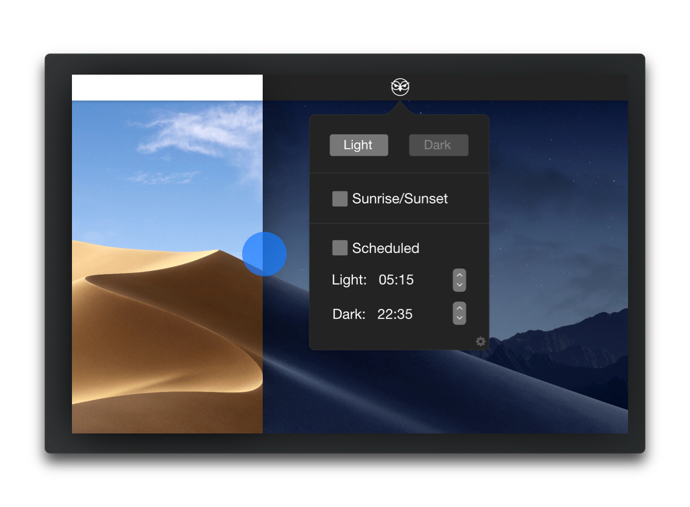 macOS Mojave】設定した時間で壁紙を「ライト」と「ダーク」に切り替え 