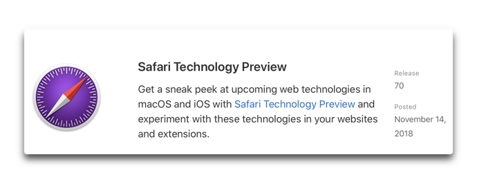 Safari Technology Preview 70 00001