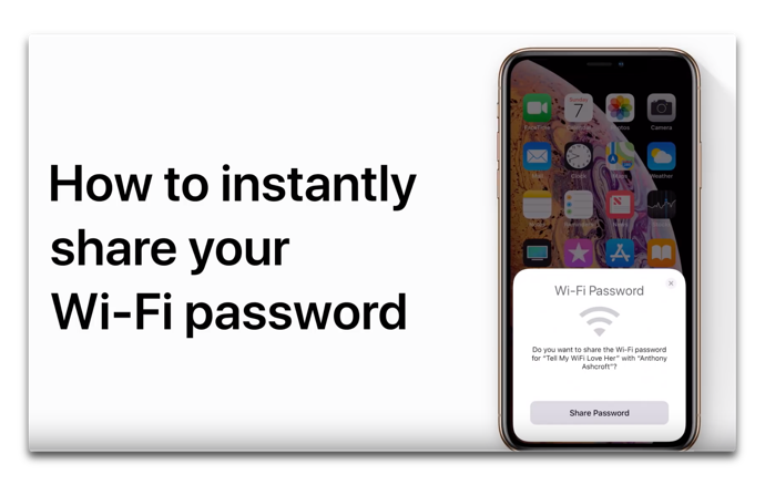 Apple Support、「Wi-Fiパスワードを即時に共有する方法」のハウツービデオを公開