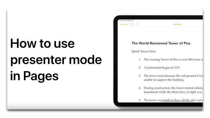 Apple Support、「Pagesで発表者モードを使用する方法」のハウツービデオを公開