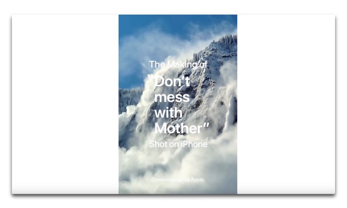 Apple、Shot on iPhoneシリーズ「Don’t mess with Mother」のメイキングビデオを公開