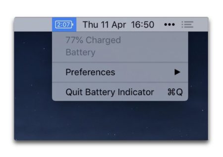 【Mac】バッテリの残りを表示「Battery Indicator」がアップデートで期間限定で無料