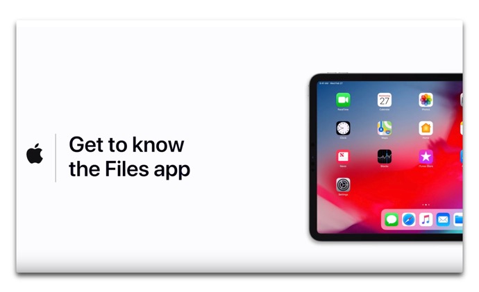 Apple Support、「iPadのファイルアプリを使う方法」のハウツービデオを公開