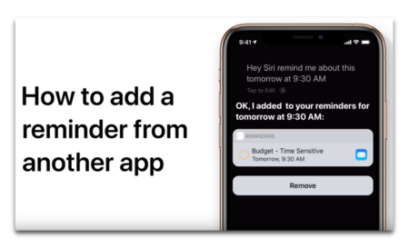 Apple Support、「Siriを使って他のアプリからリマインダーを追加する方法」のハウツービデオを公開