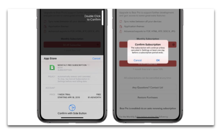 Apple、アプリのサブスクリプション購入する際に確認ステップを追加