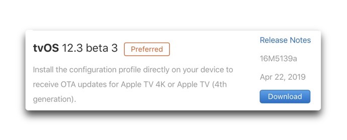 TvOS 12 3 beta 3 00001