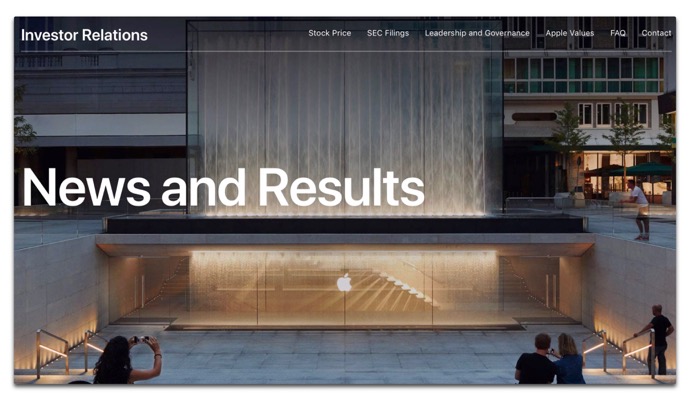 Apple、Newsroomに焦点を当てたInvestor RelationsのWebページをリニューアル