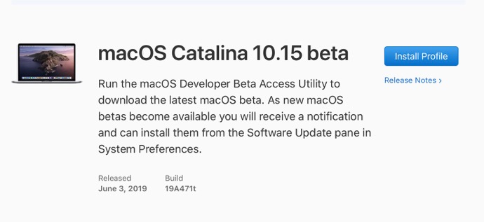 MacOS Catalina 10 15 beta 00001 z