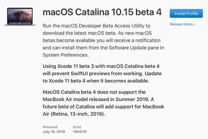 MacOS Catalina 10 15 beta 4 00001 z