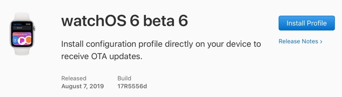 WatchOS 6 beta 6 00001 z