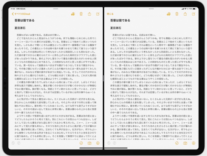 【iPadOS 13.1】アプリを分割ビューで2番目のウィンドウを開く方法