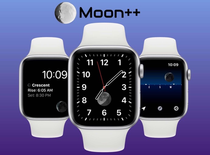 【Apple Watch】今いる場所で、現在の月がどのように見えるかを視覚的に表示「Moon++」