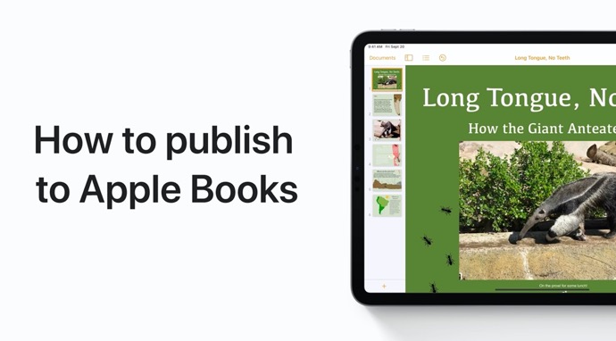 Apple Support、iPhone、iPadのPagesからApple Booksに公開する方法のハウツービデオを公開