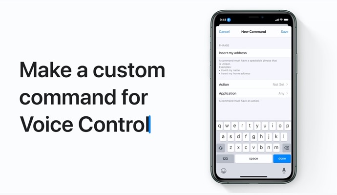 Apple Support、音声コントロールでカスタムコマンドを作成する方法のハウツービデオを公開